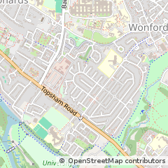 Map of Exeter, Devon