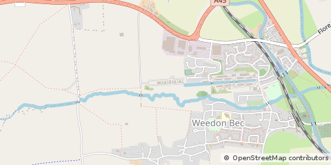 Map of Weedon BEC, Northamptonshire