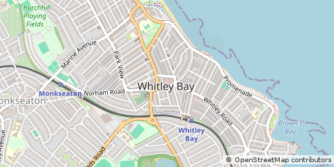 Map of Whitley BAY, Tyne and Wear