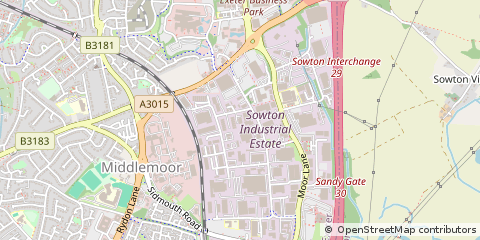 Map of Exeter, Devon