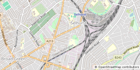 Map of Croydon, Surrey