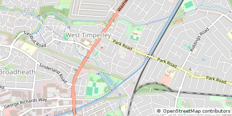 Map of Timperley, Cheshire