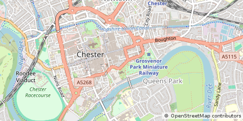 Map of Chester, Cheshire