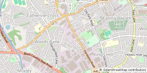 Map of Wednesbury, West Midlands