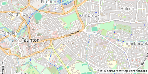 Map of Taunton, Somerset