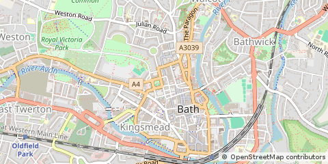 Map of Bath, Somerset
