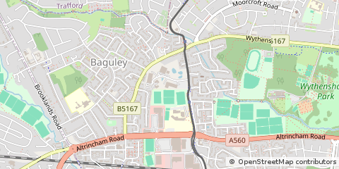 Map of Manchester, Lancashire