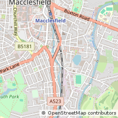 Map of Macclesfield, Cheshire
