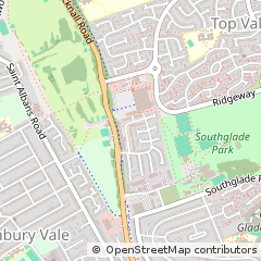 Map of Southglade Park, Nottingham