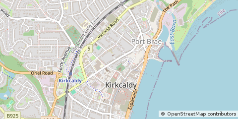Map of Kirkcaldy, Fife