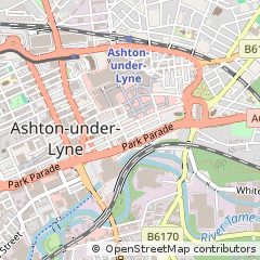 Map of Ashton-Under-Lyne, Manchester