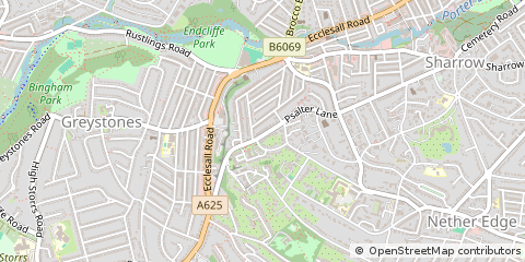 Map of Sheffield