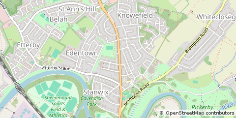 Map of Carlisle, Cumbria