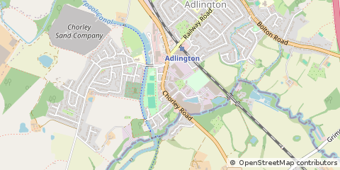 Map of Chorley, Lancashire