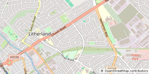 Map of Liverpool, Merseyside