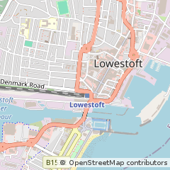 Map of Lowestoft, Suffolk