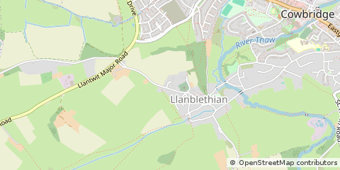 Map of Cowbridge, Vale of Glamorgan