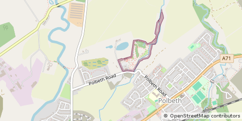 Map of West Calder, West Lothian