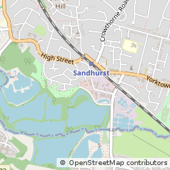 Map of Sandhurst, Berks