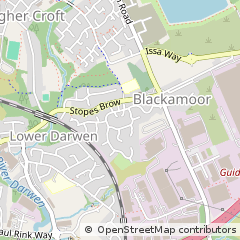 Map of Darwen, Lancashire
