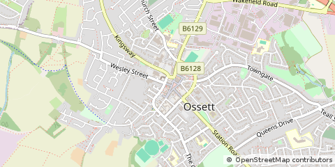 Map of Ossett, West Yorkshire