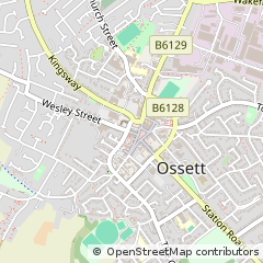Map of Ossett, West Yorkshire