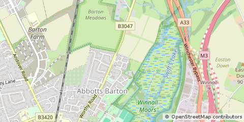 Map of Winchester, Hampshire