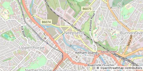 Map of Sheffield, South Yorkshire