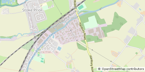 Map of Bromsgrove, Worcestershire