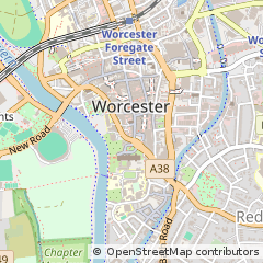 Map of Worcester, Worcestershire