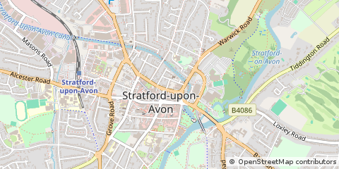 Map of Stratford-Upon-Avon, Warwickshire