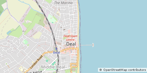 Map of Deal, Kent