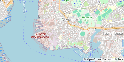 Map of Plymouth, Devon
