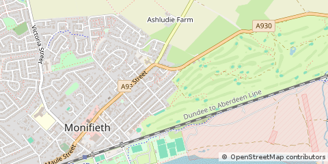 Map of Dundee, Angus