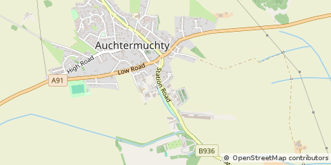 Map of Cupar, Fife