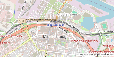 Map of Middlesbrough, Cleveland