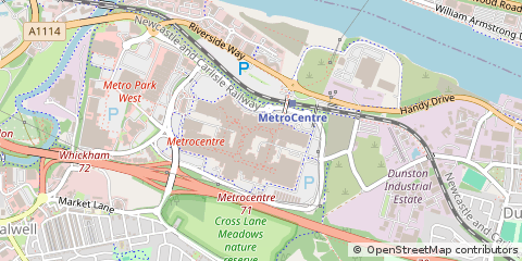 Map of Gateshead