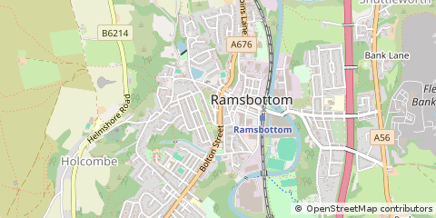 Map of Ramsbottom, Lancashire