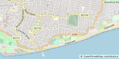 Map of Southsea, Hampshire