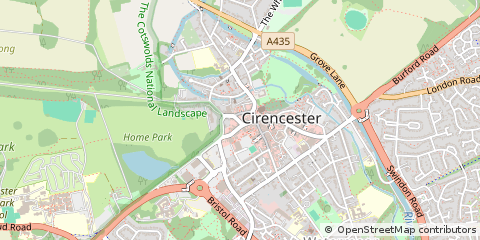 Map of Cirencester, Gloucestershire