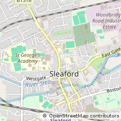 Map of Sleaford, Lincolnshire