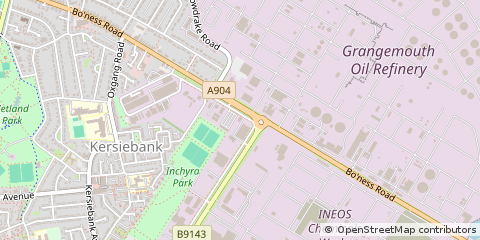 Map of Grangemouth, Stirlingshire
