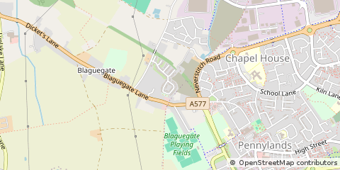 Map of Skelmersdale, Lancashire