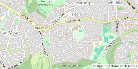 Map of Leeds, West Yorkshire