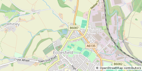 Map of Sheffield, South Yorkshire