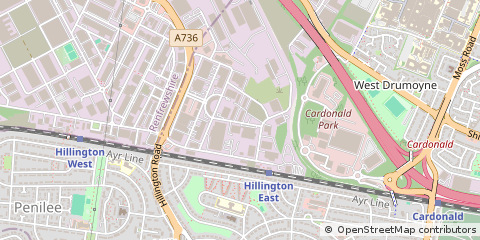 Map of Glasgow, Lanarkshire