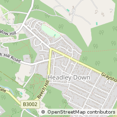 Map of Headley Down, Hampshire