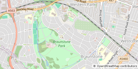 Map of Leicester