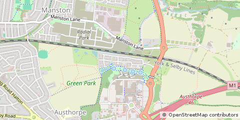 Map of Leeds, West Yorkshire