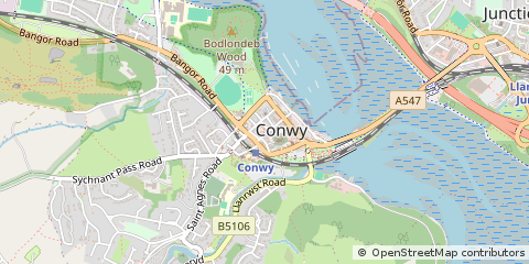 Map of Conwy
